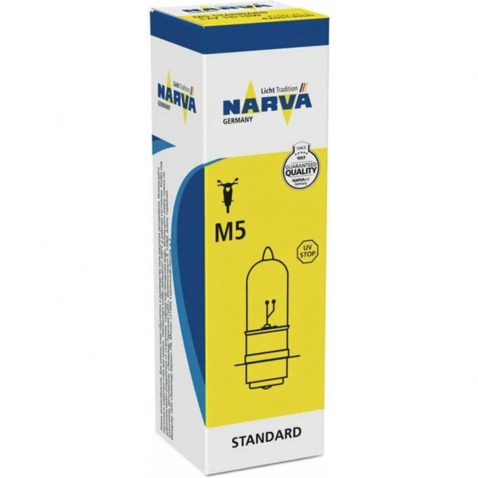 Лампа NARVA STANDARD M5 12V BA20d 97176370 Лампа NARVA STANDARD M5 12V BA20d 97176370