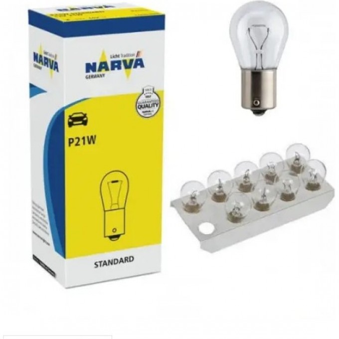 Лампа NARVA STANDARD P21W 12V BA15S 117421826 Лампа NARVA STANDARD P21W 12V BA15S 117421826