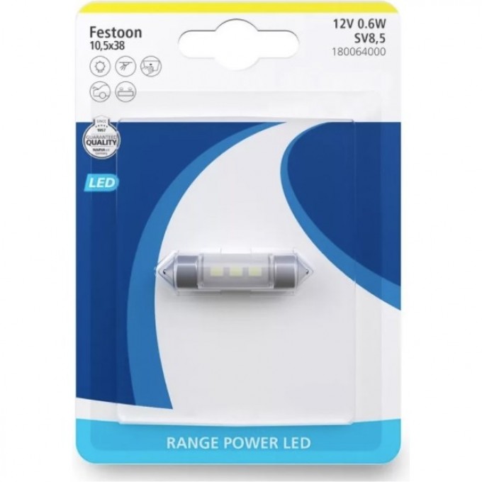 Светодиод NARVA FESTOON LAMPS RANGE POWER LED C5W 12V SV8.5 6000K 75432353 Светодиод NARVA FESTOON LAMPS RANGE POWER LED C5W 12V SV8.5 6000K 75432353